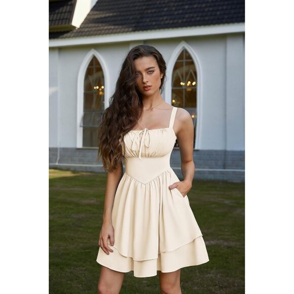 Mini Corset Dress Women Teens Ruffle Sundress Homecoming Party A-Line - Picture 2 of 6